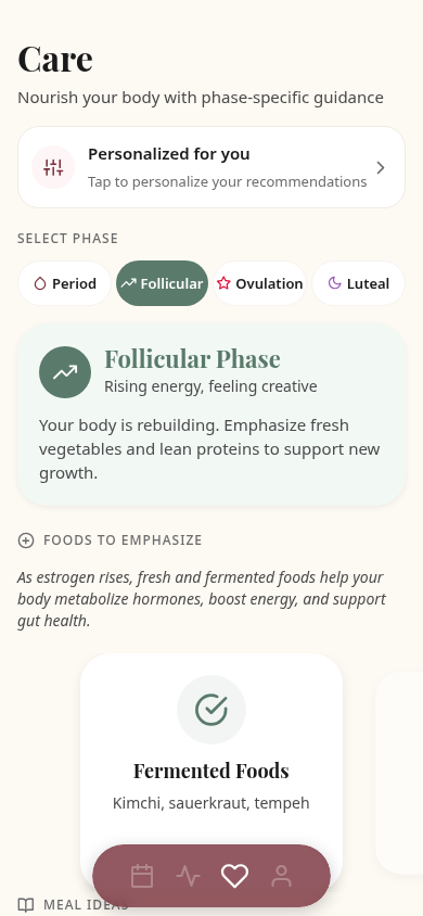 ruby phase-based nutrition recommendations